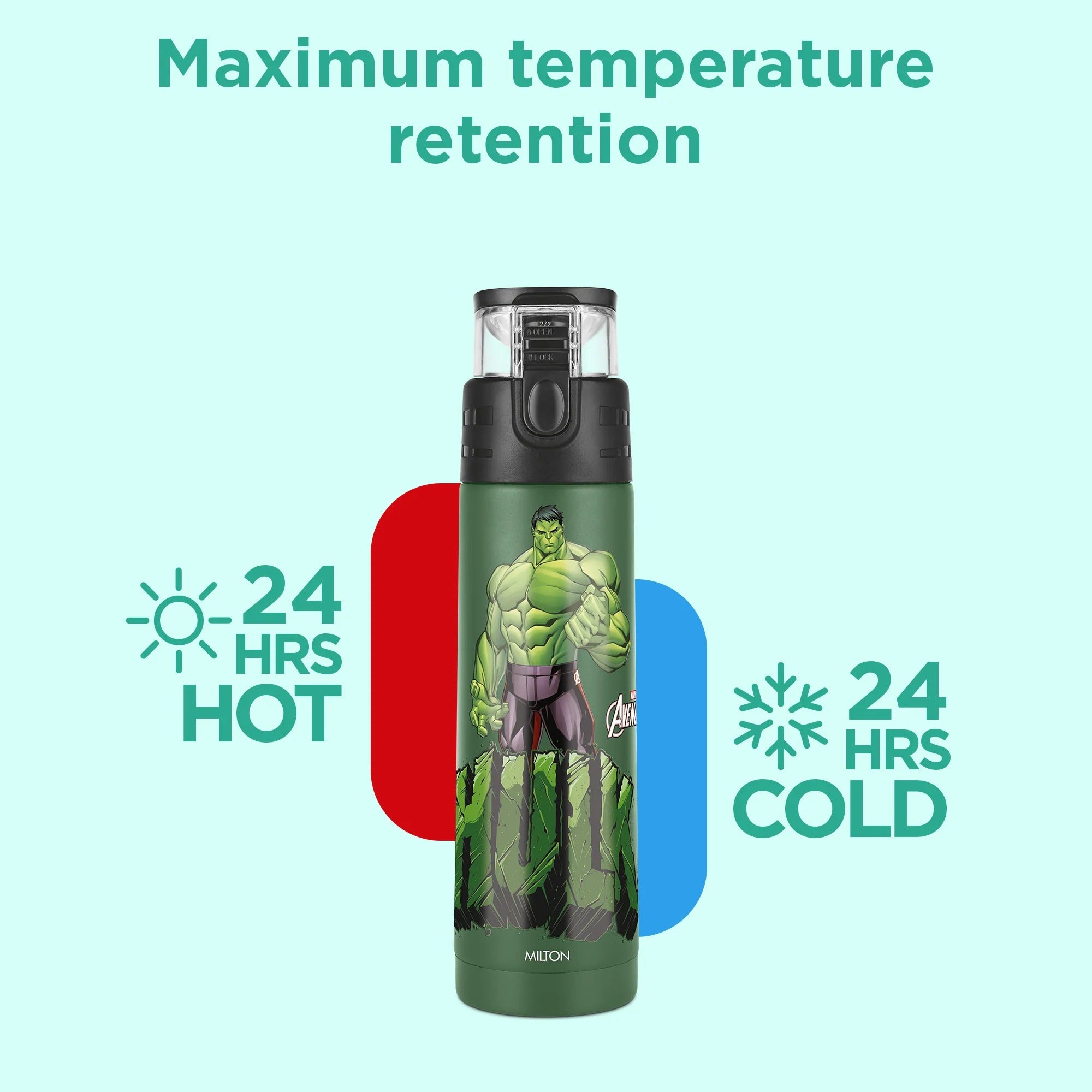Milton Marvel Mighty Hulk Thermosteel Bottle - 750ml