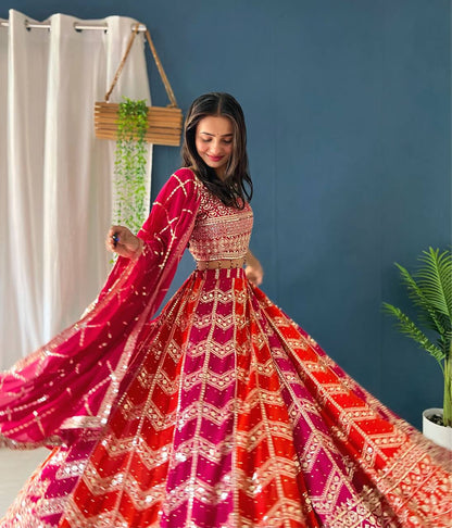 Lehenga Mart Designer Bollywood Style Wedding Wear Lehenga Choli - Pink