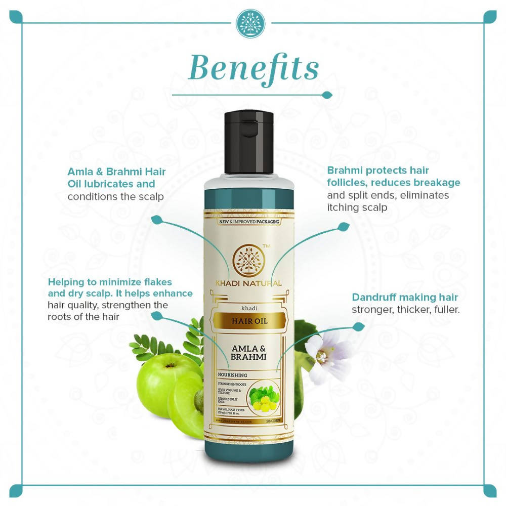 Khadi Natural Amla & Brahmi Hair Oil - 210 ml