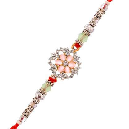 trueBrowns X Voylla Men's American Diamond Red Thread Rakhi For Brother