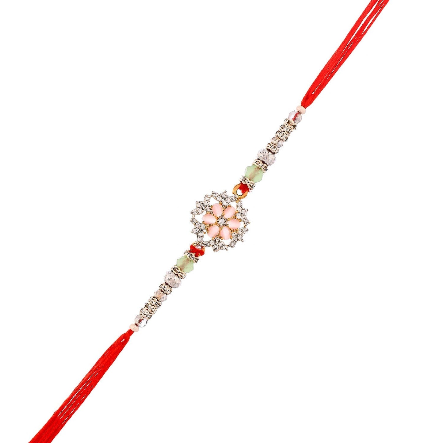 trueBrowns X Voylla Men's American Diamond Red Thread Rakhi For Brother