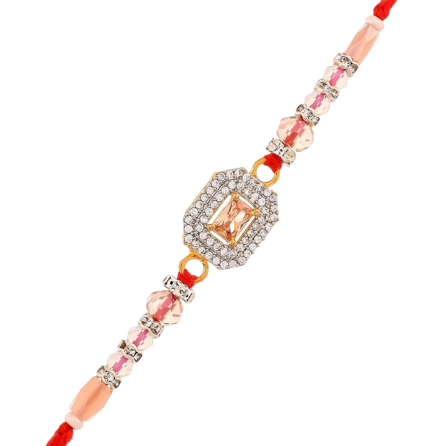 trueBrowns X Voylla Men's Designer American Diamond Beaded Thread Rakhi For Brother
