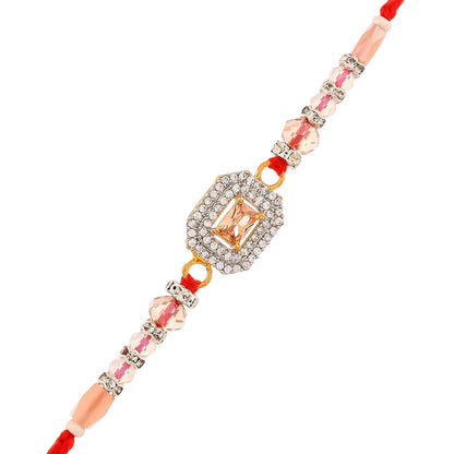 trueBrowns X Voylla Men's Designer American Diamond Beaded Thread Rakhi For Brother