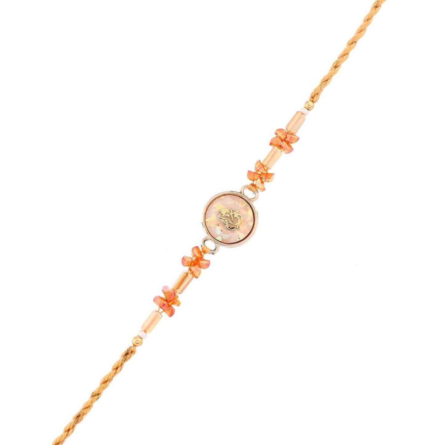trueBrowns X Voylla Men's Bejewelled Om Thread Rakhi For Brother