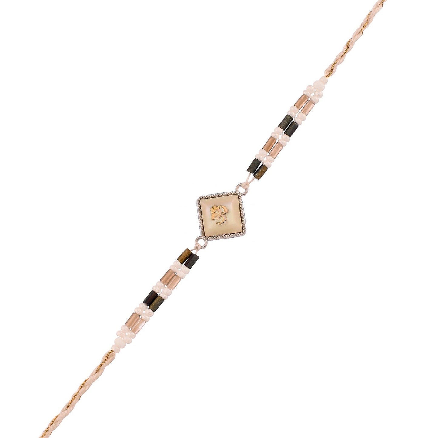 trueBrowns X Voylla Men's Om Beaded Thread Rakhi For Brother