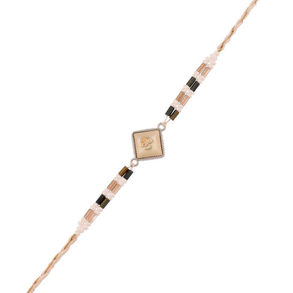 trueBrowns X Voylla Men's Om Beaded Thread Rakhi For Brother
