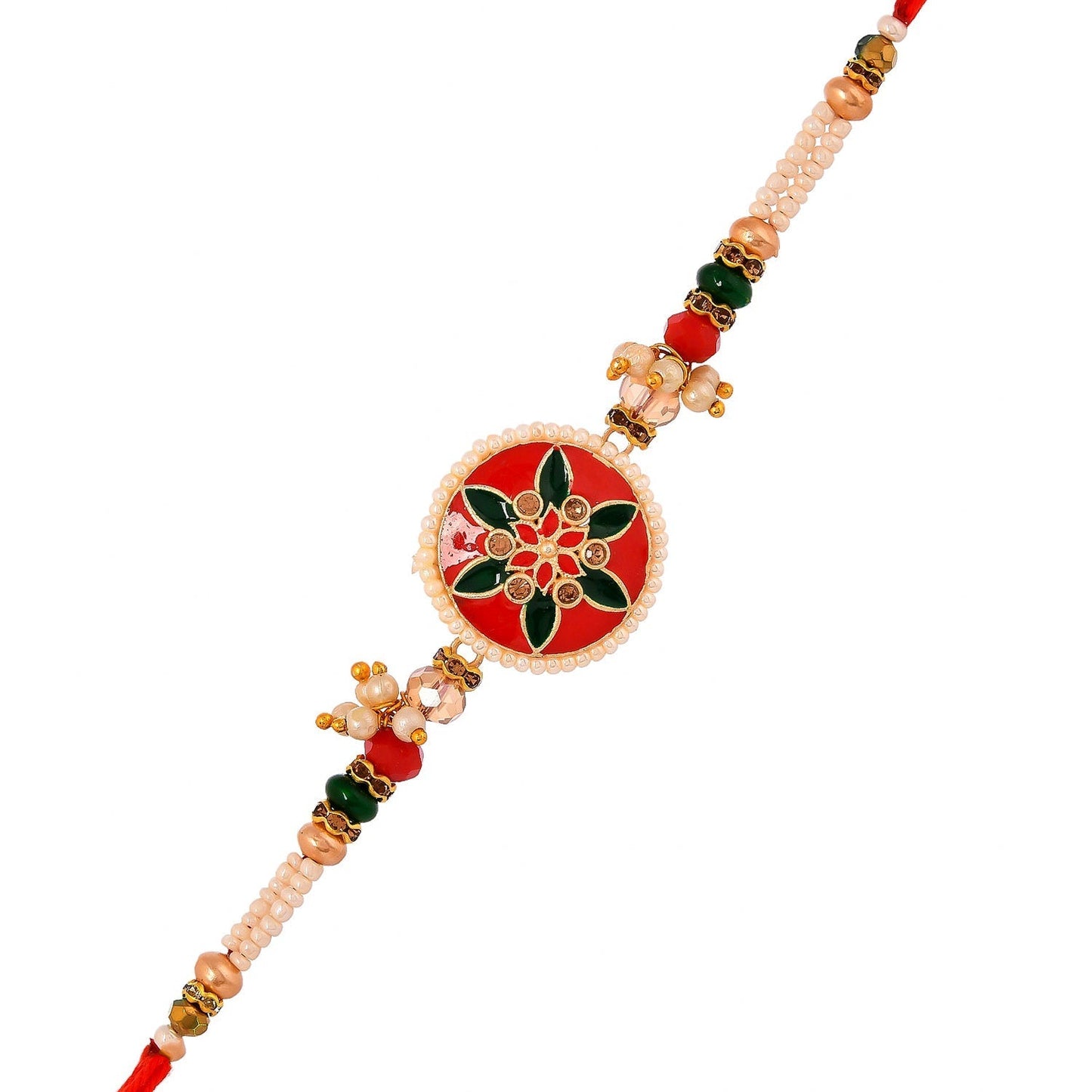 trueBrowns X Voylla Bejewelled And Beaded Men's Thread Rakhi For Brother