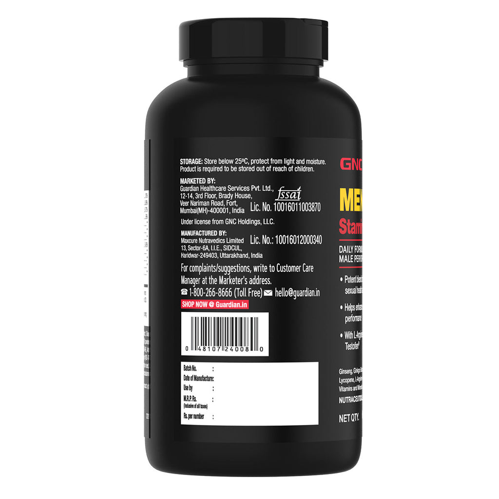 GNC Men's Support Herbal Capsules - 60 Caps