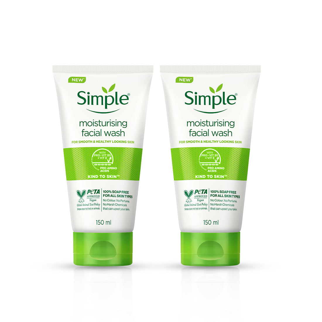 Simple Skincare Moisturising Face Wash - 150 ml (Pack of 2)