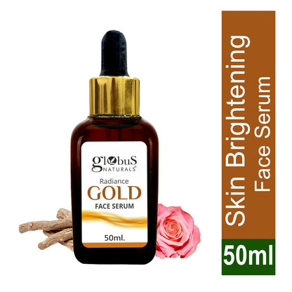 Globus Naturals Gold Radiance Anti Ageing & Brightening Face Serum, Suitable For All Skin Types