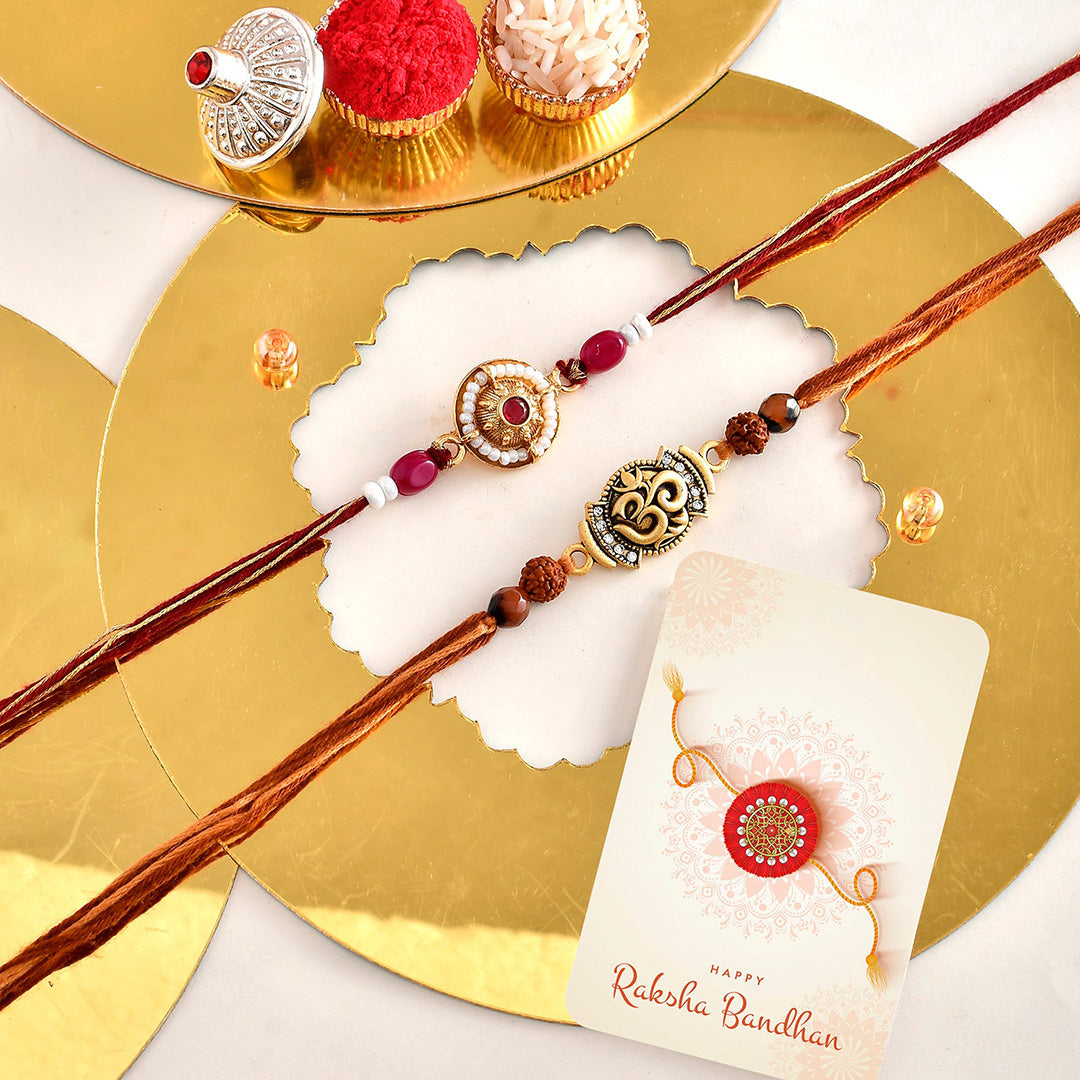 trueBrowns X Voylla Traditional And Divine Motifs Pack Of 2 Thread Rakhis