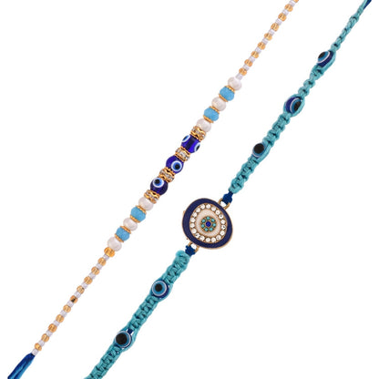 trueBrowns X Voylla Pack Of 2 Evil Eye Charms Men's Rakhis