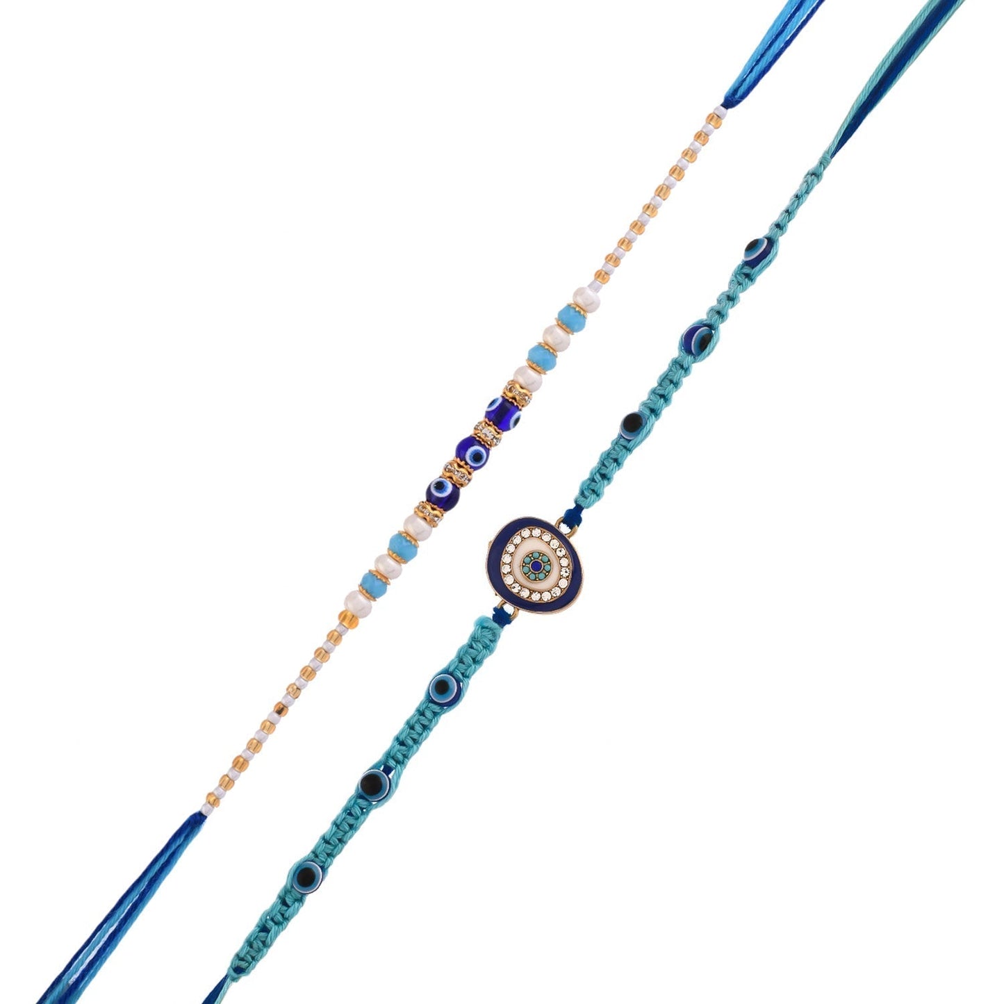 trueBrowns X Voylla Pack Of 2 Evil Eye Charms Men's Rakhis