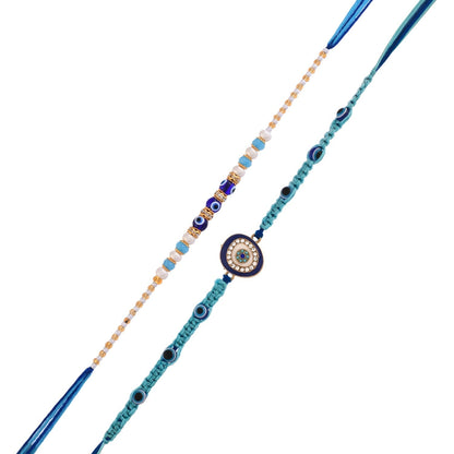 trueBrowns X Voylla Pack Of 2 Evil Eye Charms Men's Rakhis