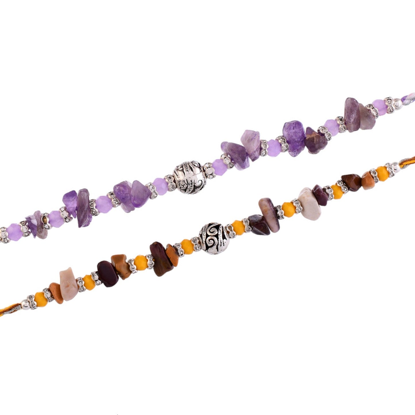 trueBrowns X Voylla Pack Of 2 Men's Beaded Colourful Rakhis