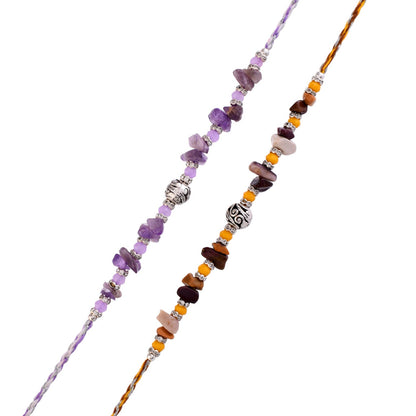 trueBrowns X Voylla Pack Of 2 Men's Beaded Colourful Rakhis