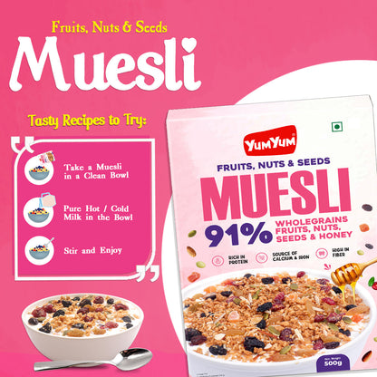 Yum Yum Fruits, Nuts & Seeds Honey Muesli Box