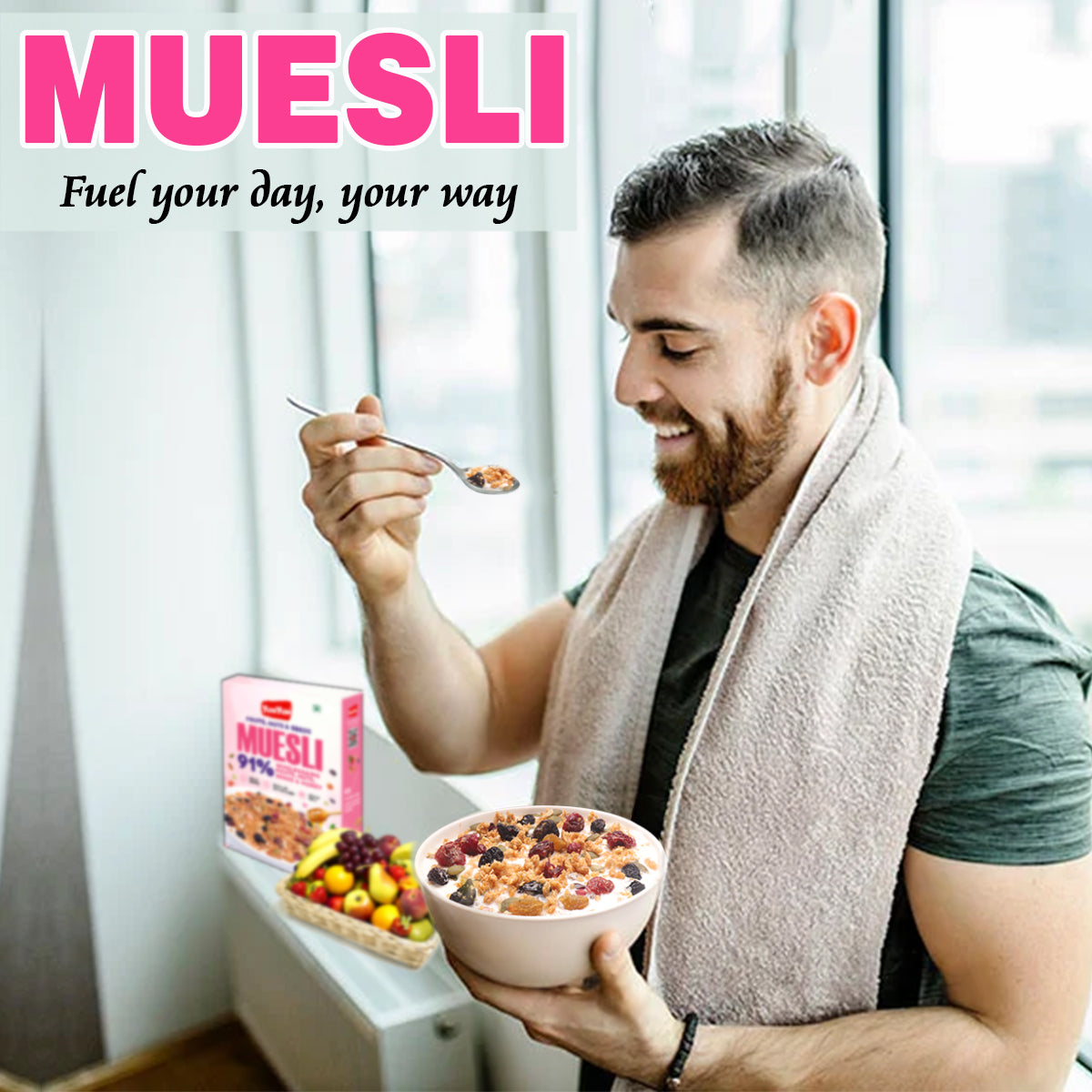 Yum Yum Fruits, Nuts & Seeds Honey Muesli Box