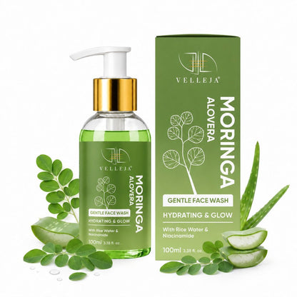 Velleja Moringa Aloevera Face Wash| Skin Brightening & Hydrating Ayurvedic Gentle Face Wash