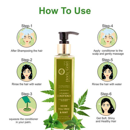 Body Gold Anti Dandruff Hair Conditioner Neem Tea Tree & Mint