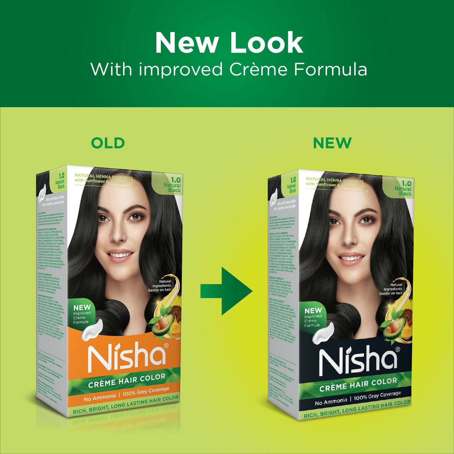 Nisha Creme Hair Color for Women - Natural Black