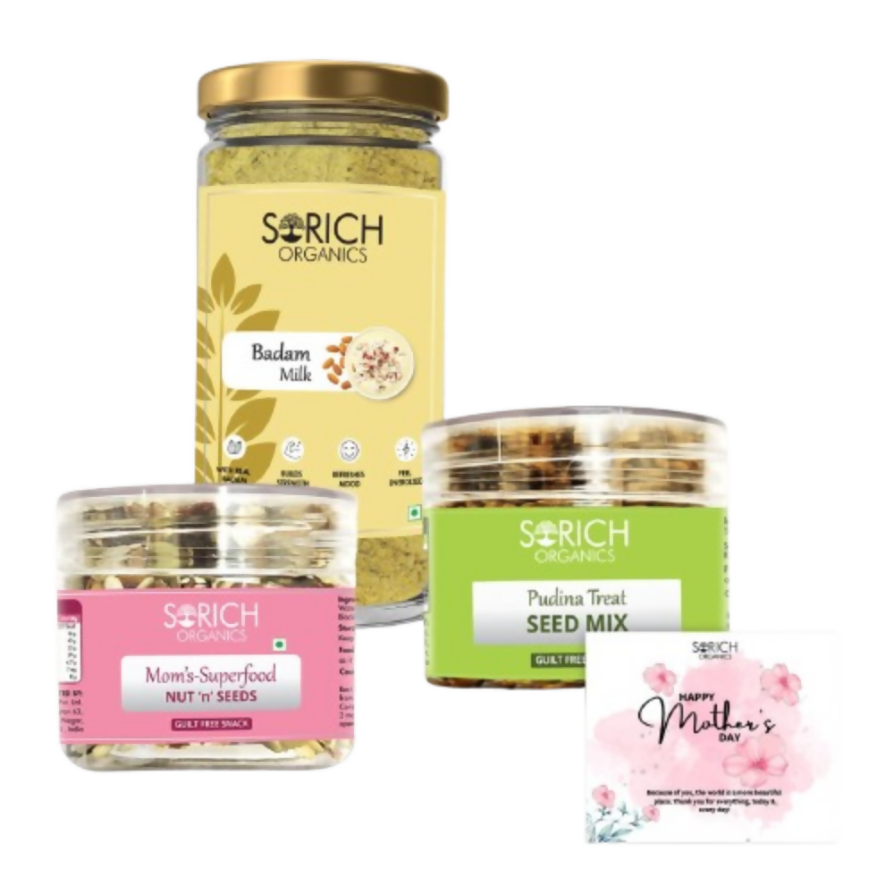 Sorich Organics Mother's Superfood Mix, Badam Milk & Pudina Seeds Mix - Combo