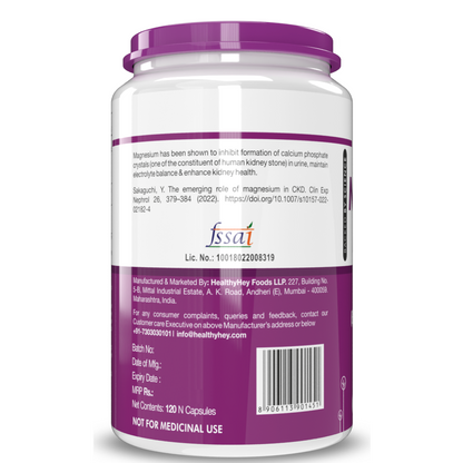Healthyhey Magnesium Aspartate - 120 Capsules
