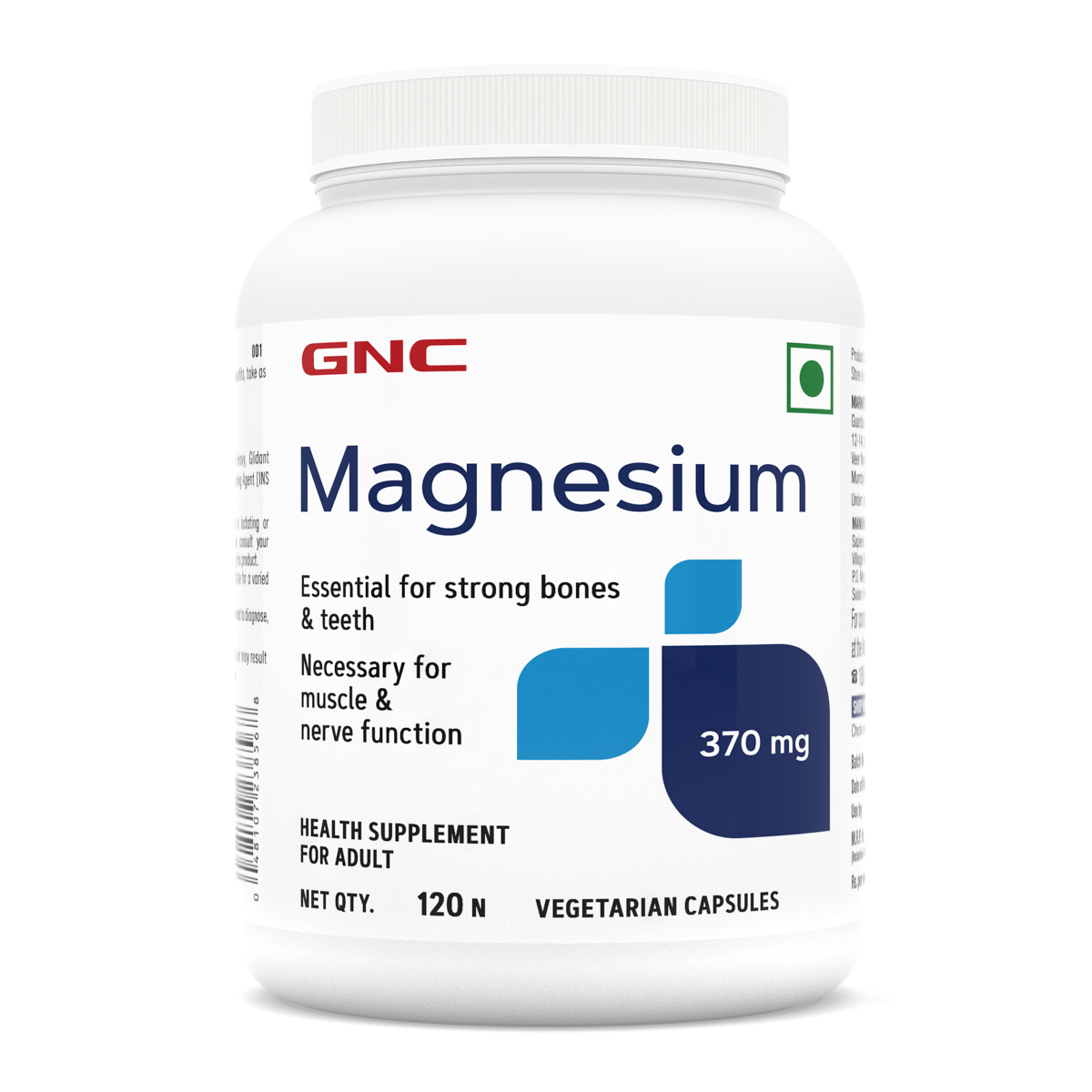 GNC Magnesium Vegetarian Tablets 370 mg - 120 Tabs
