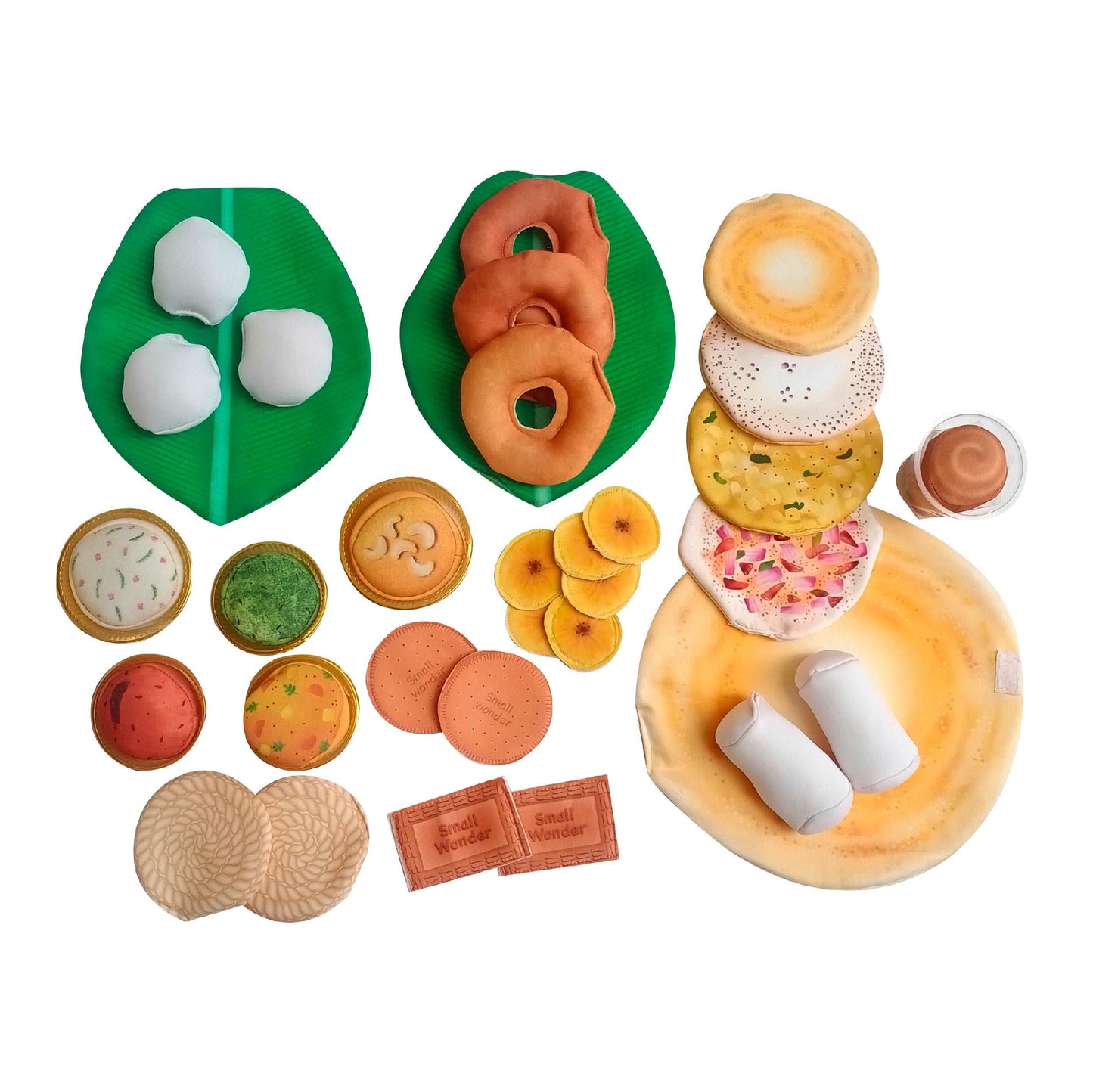 The Small Wonderland Mahabali set-33 Piece Set south Indian food inspired pretend play food set