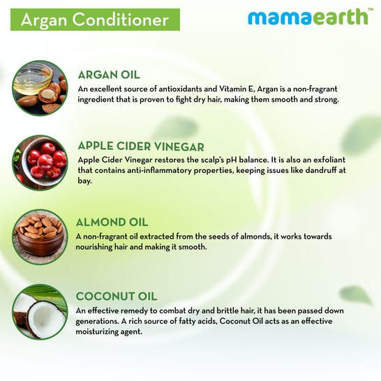 Mamaearth Argan Conditioner For Frizz-Free & Strong Hair - 250 ml