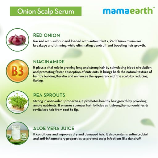 Mamaearth Onion Scalp Serum For Healthy Hair Growth - 50 ml