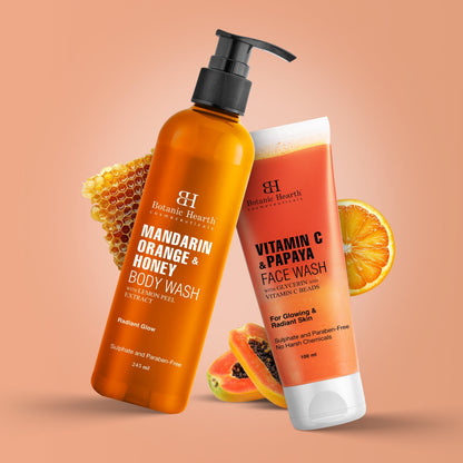 Botanic Hearth Orange Body Wash & Papaya Facewash