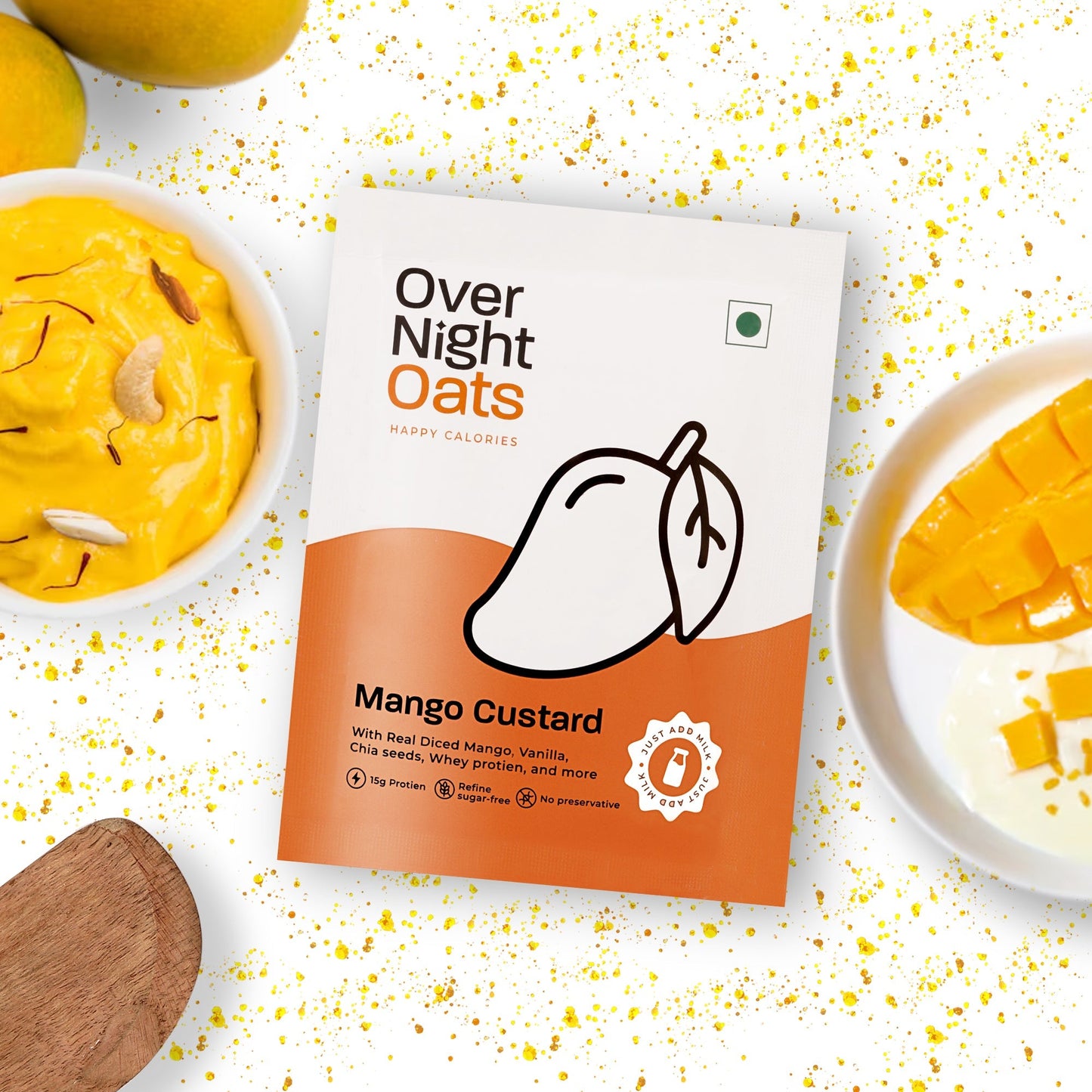 OverNightOats Mango Custard