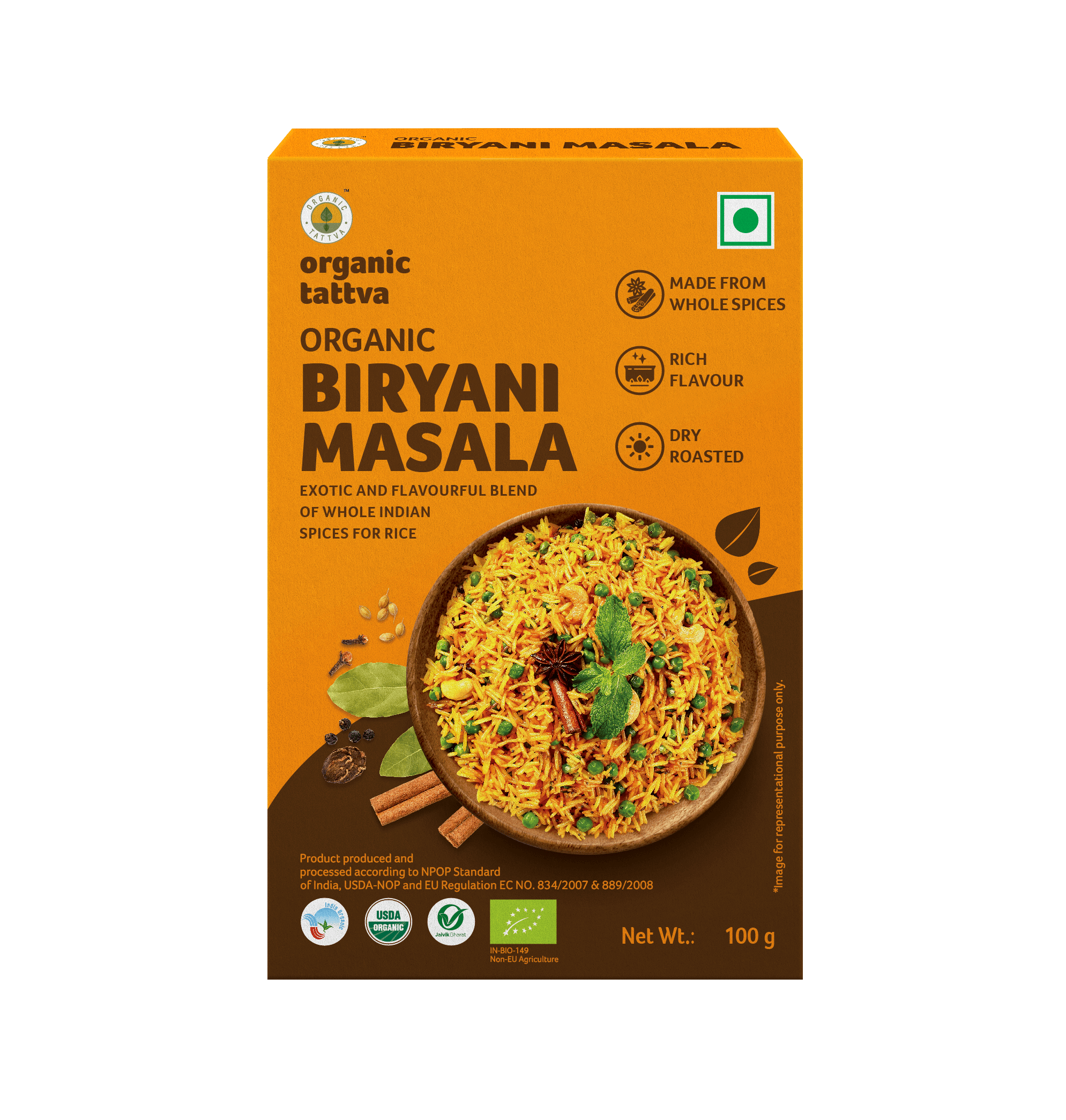 Organic Tattva Biryani Masala Powder