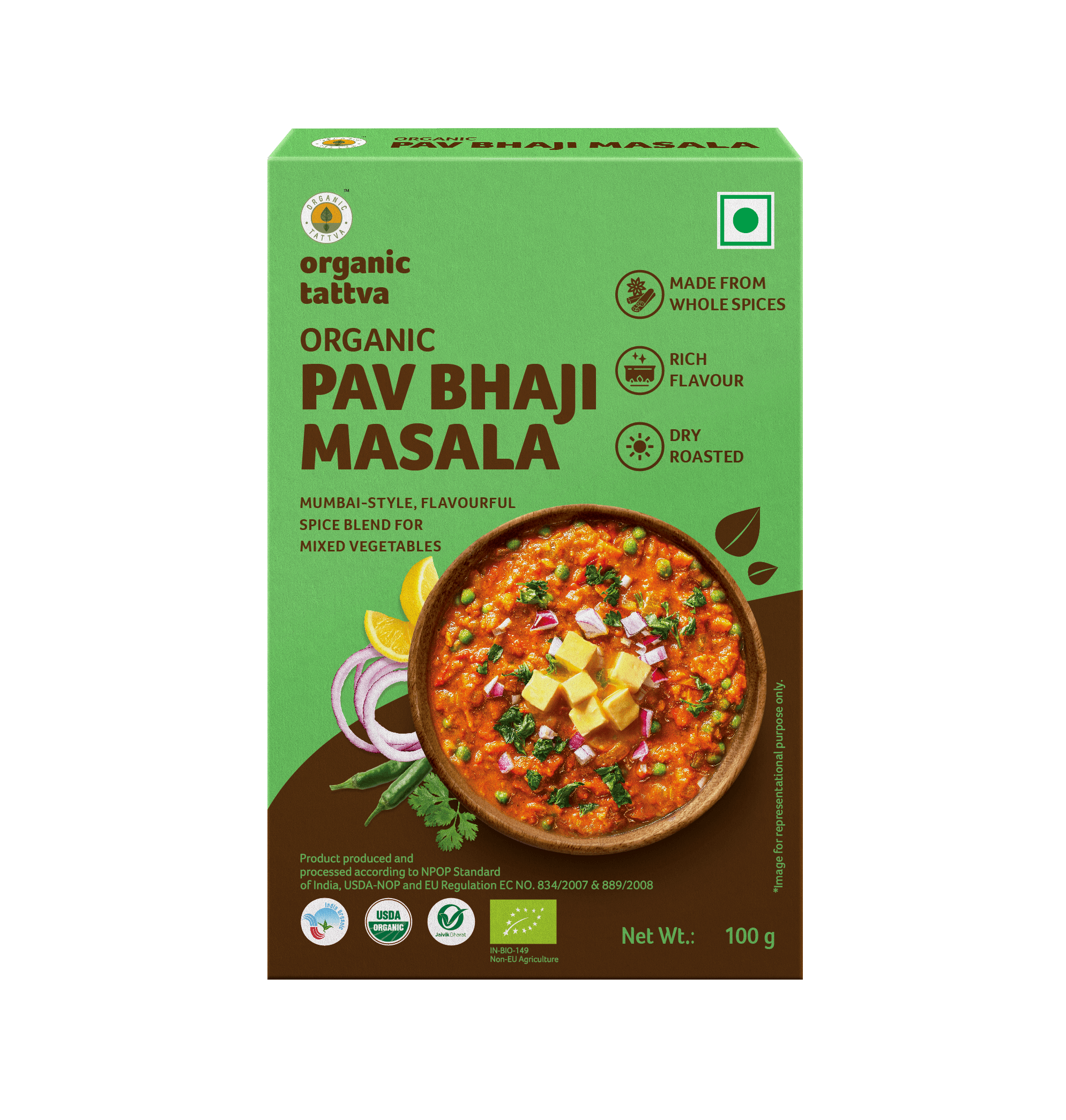 Organic Tattva Pav Bhaji Masala Powder