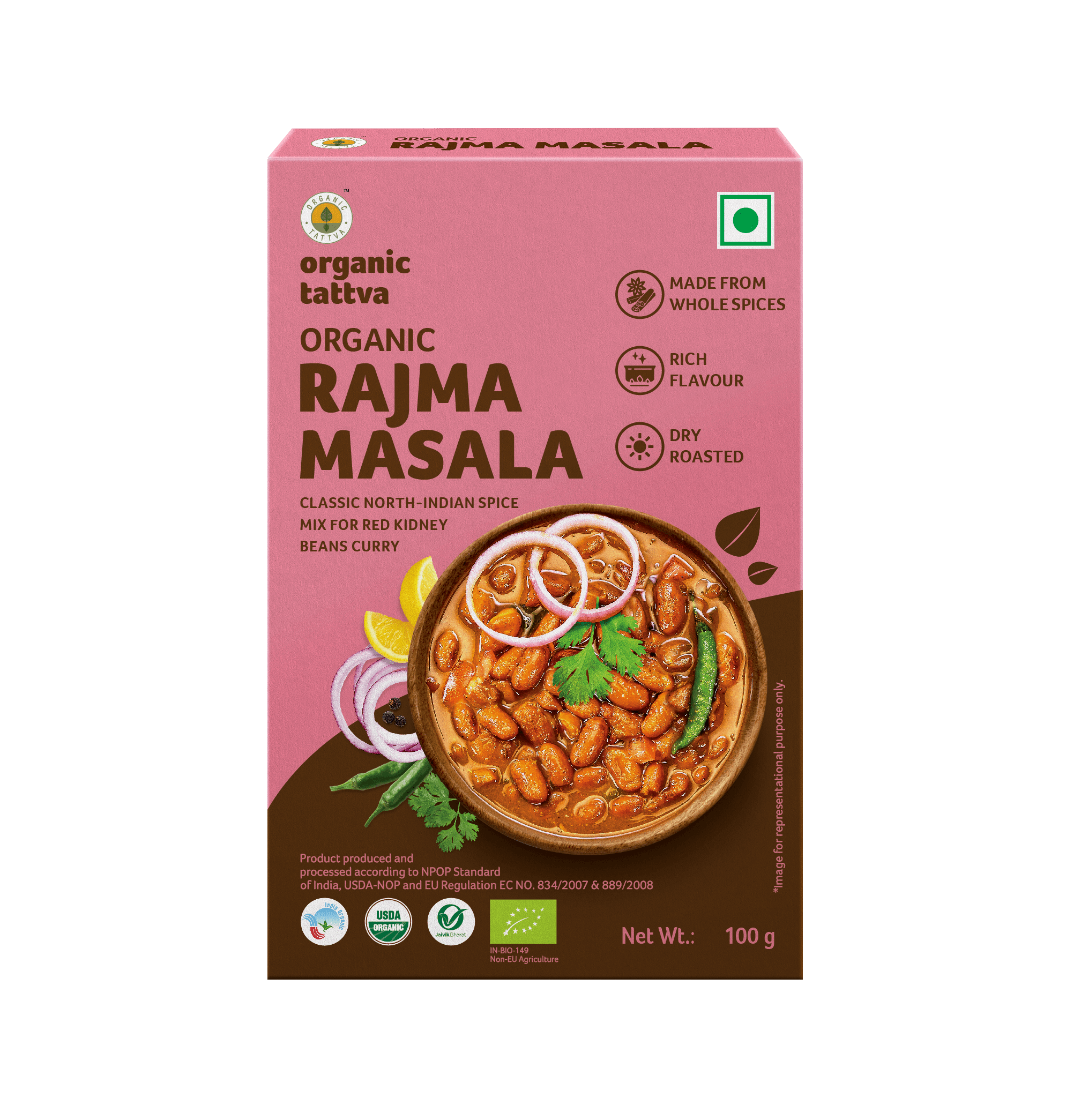 Organic Tattva Rajma Masala Powder