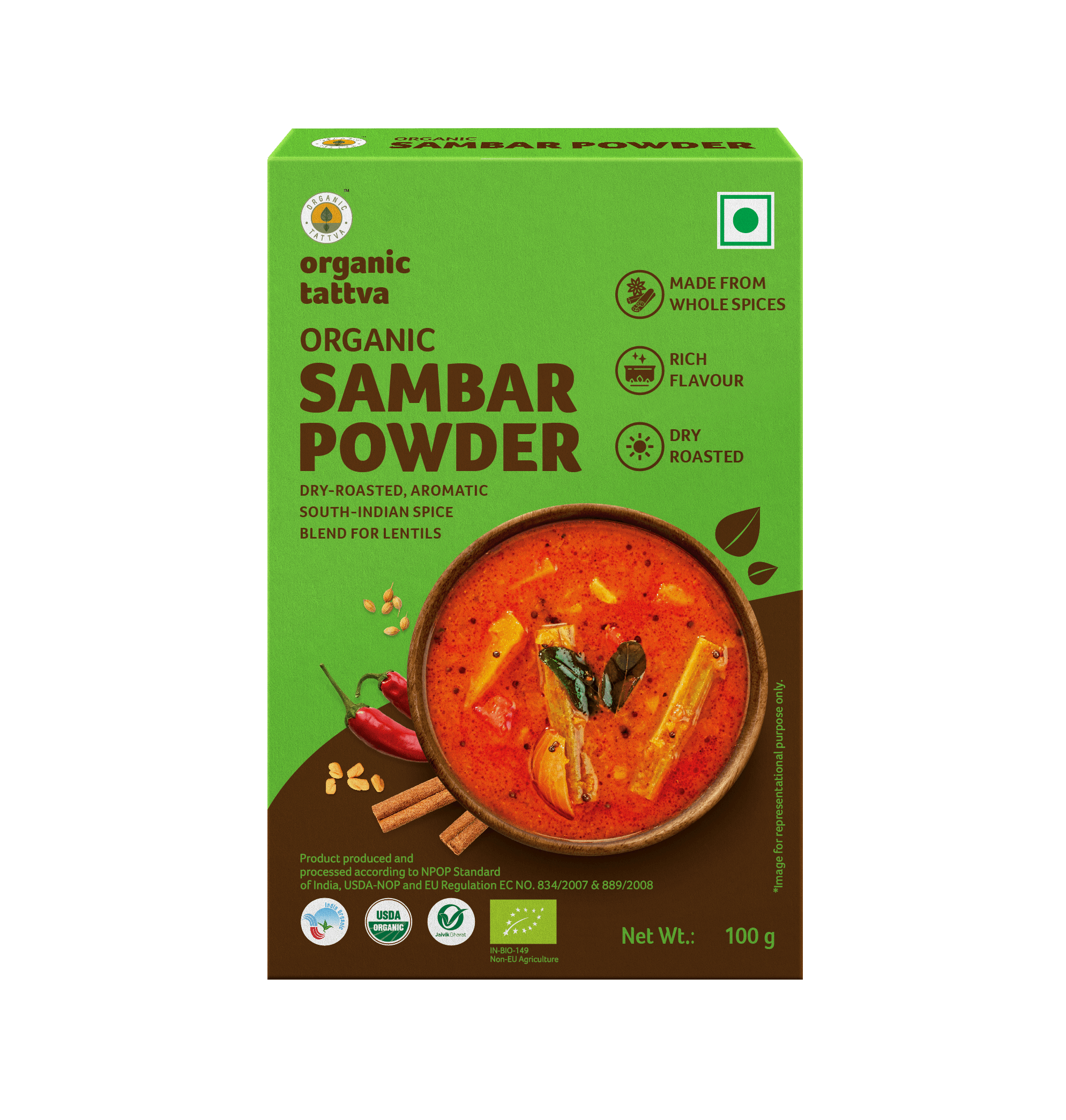 Organic Tattva Sambar Powder