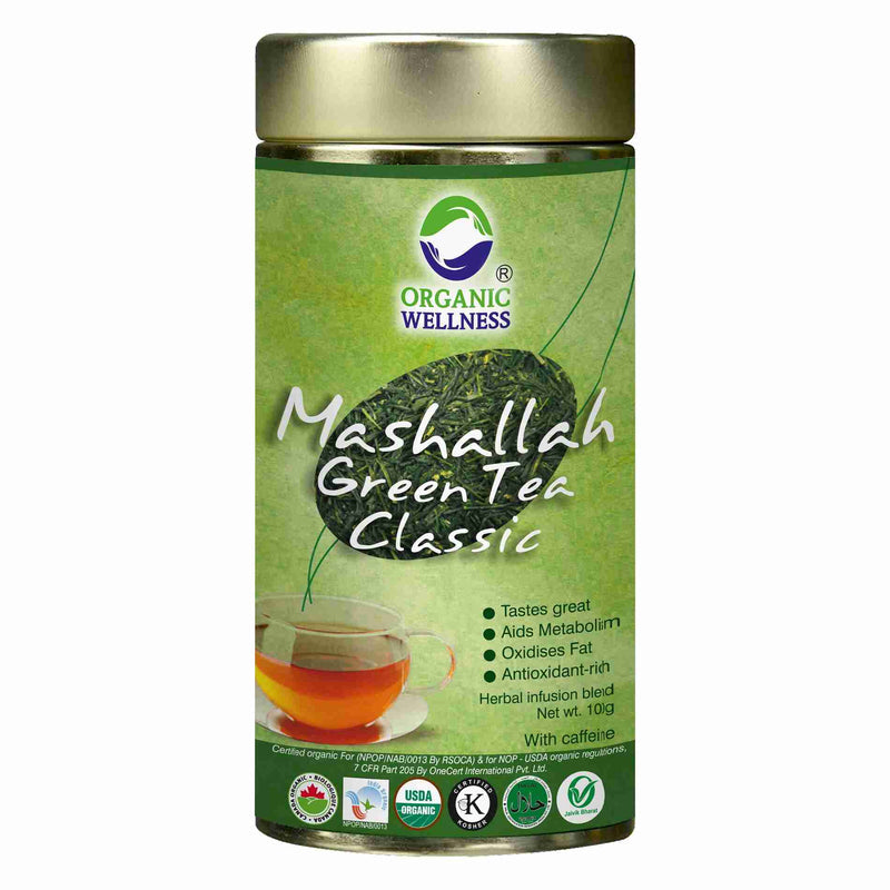 Organic Wellness Mashallah Green Tea Classic - 100 gms Tin Pack