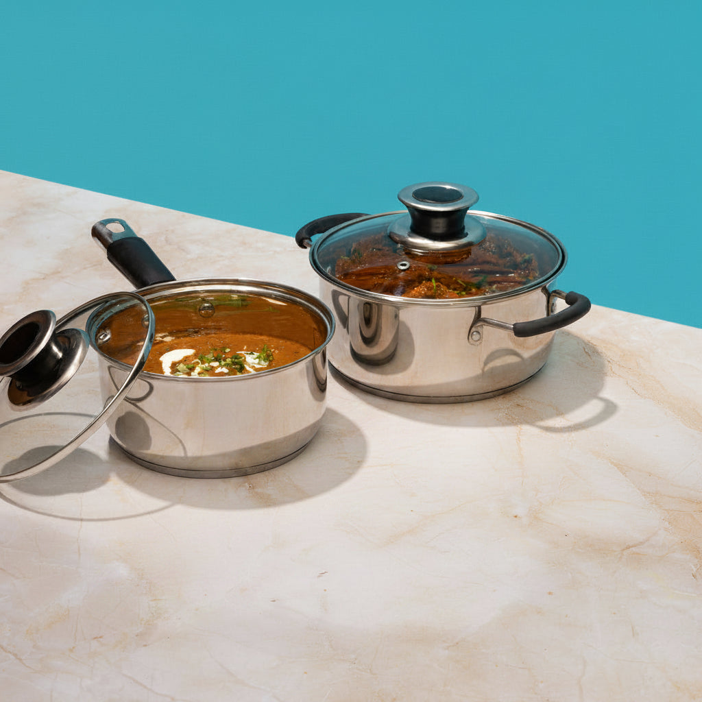Vinod Stainless Steel Induction Friendly Master Chef Cookware Set Piece