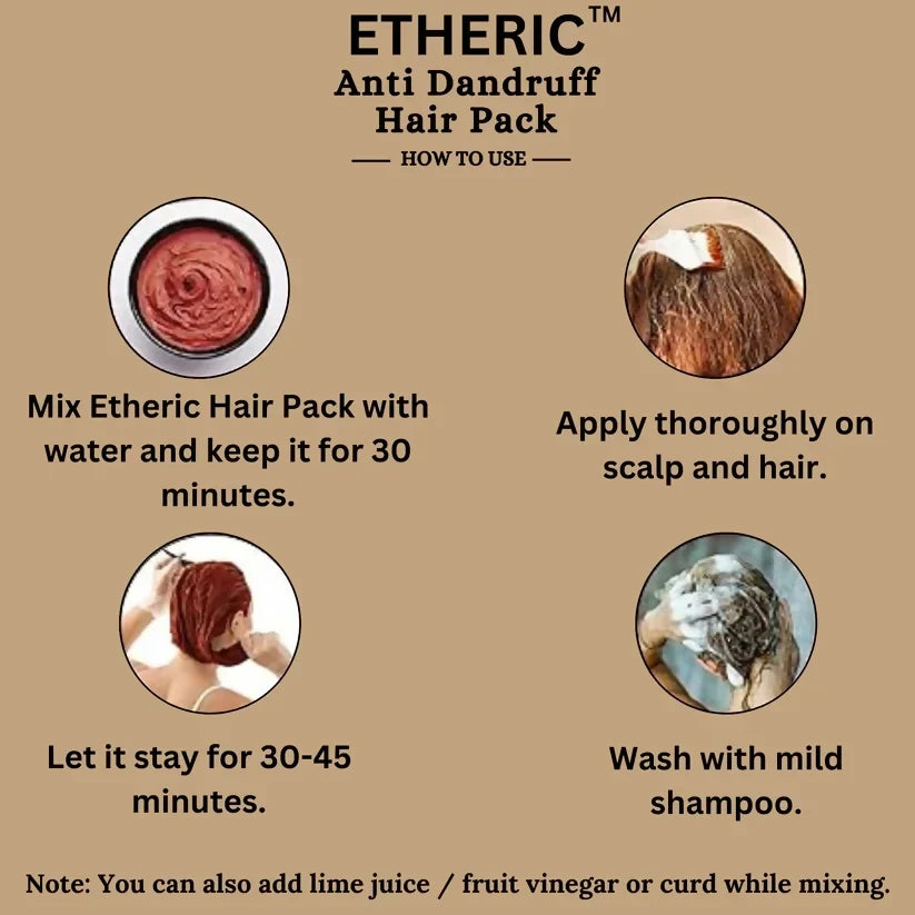 Etheric Anti-Dandruff Herbal Hair Pack – Hair Fall Control & Scalp Care