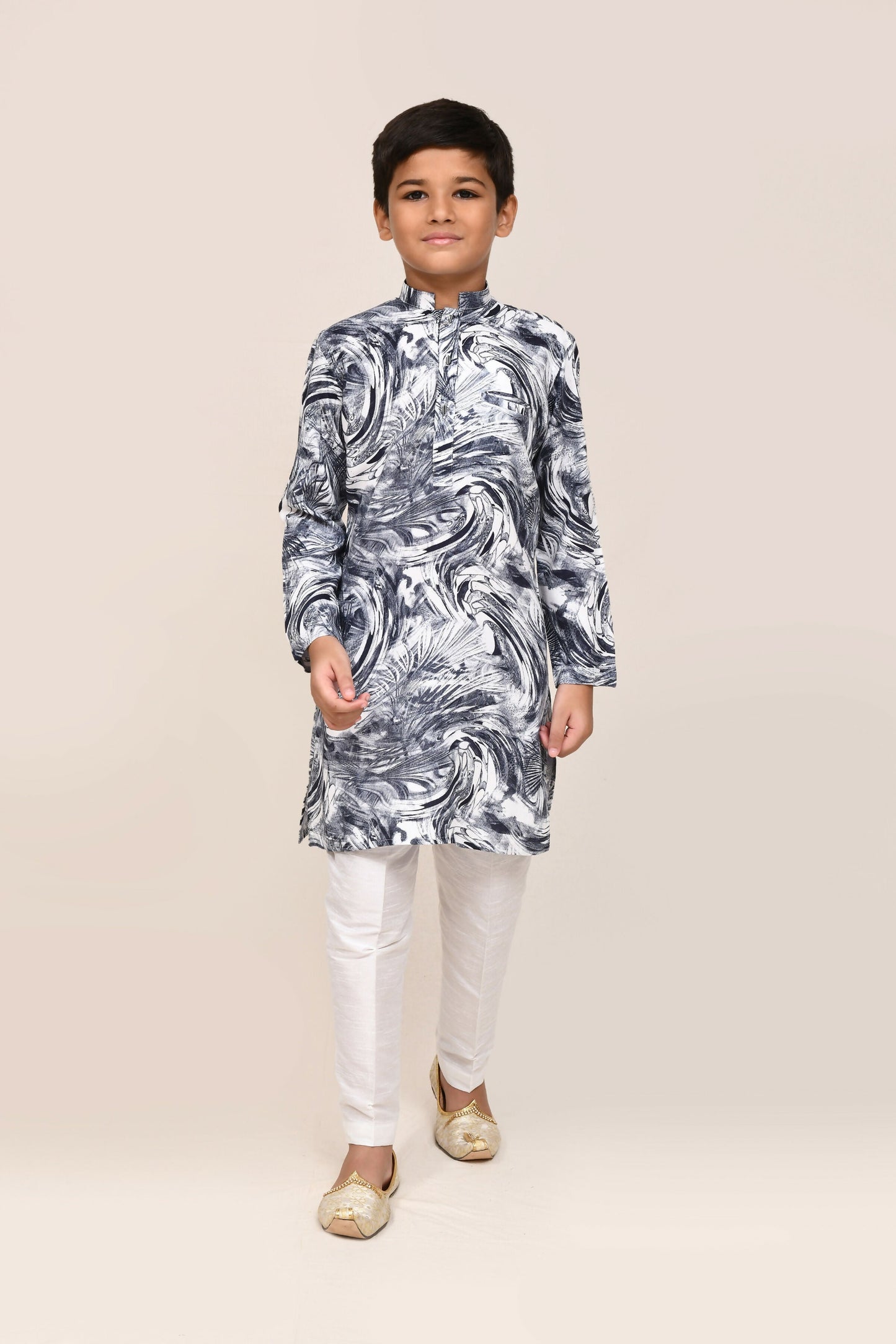 Joban Fashion Cotton red Kurta With Straight Fit Pant