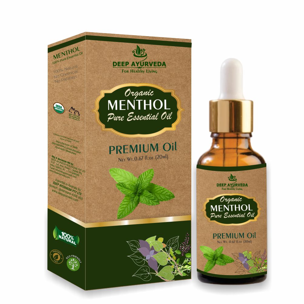 Deep Ayurveda Menthol Pure Essential Oil (Mentha Arvensis) - 20 ml
