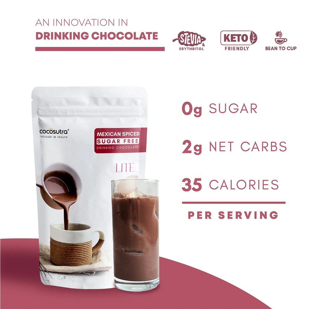 Cocosutra Sugar Free Drinking Chocolate Mix Mexican Spiced - 200 gms