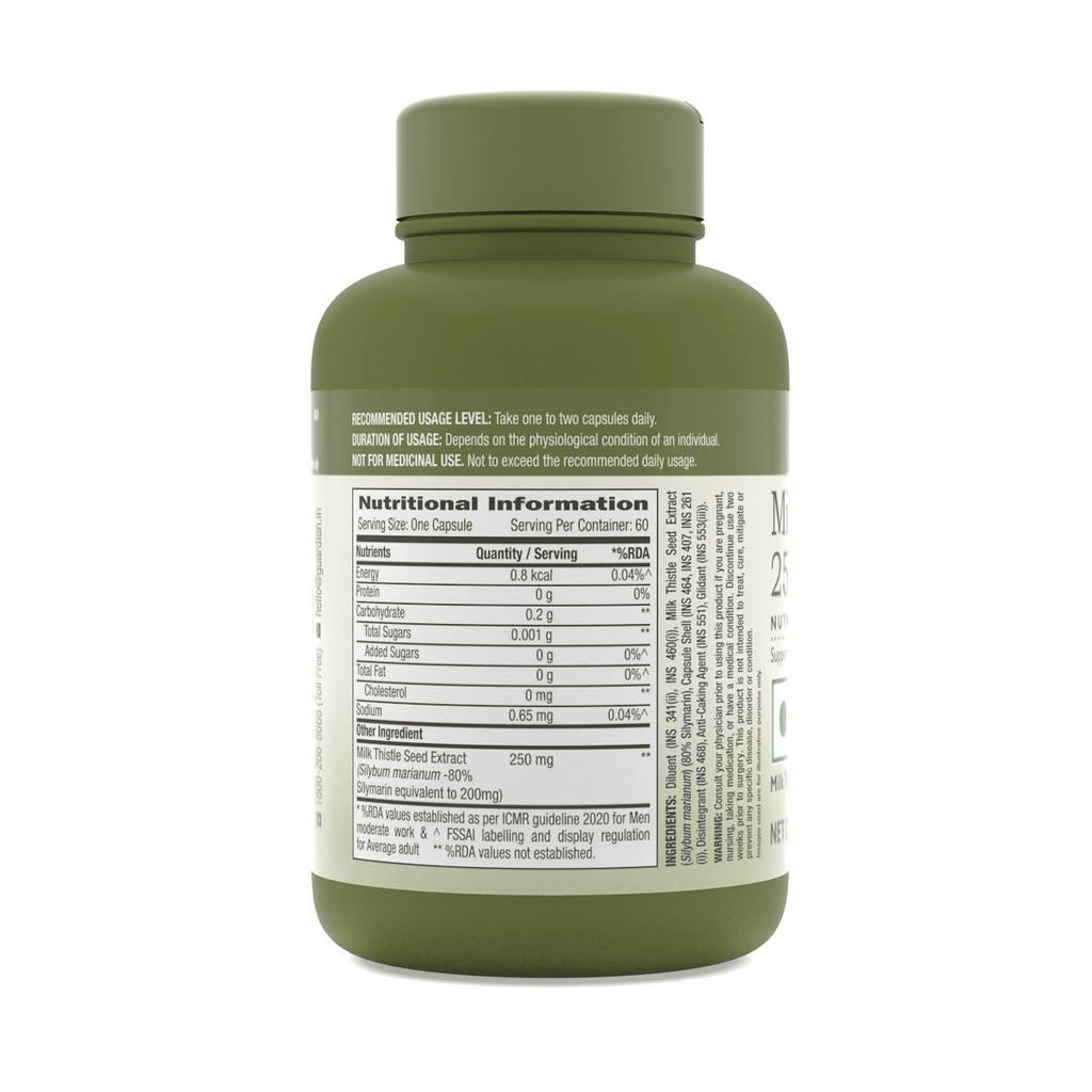 GNC Herbal Plus Milk Thistle 250mg Detoxifies Liver Toxins & Supports Liver Health