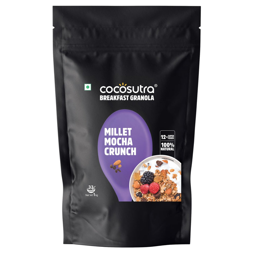 Cocosutra Millet Mocha Crunch Breakfast Granola - 1 Kg