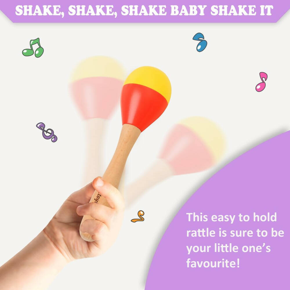 Matoyi Wooden Baby Bead Rattle