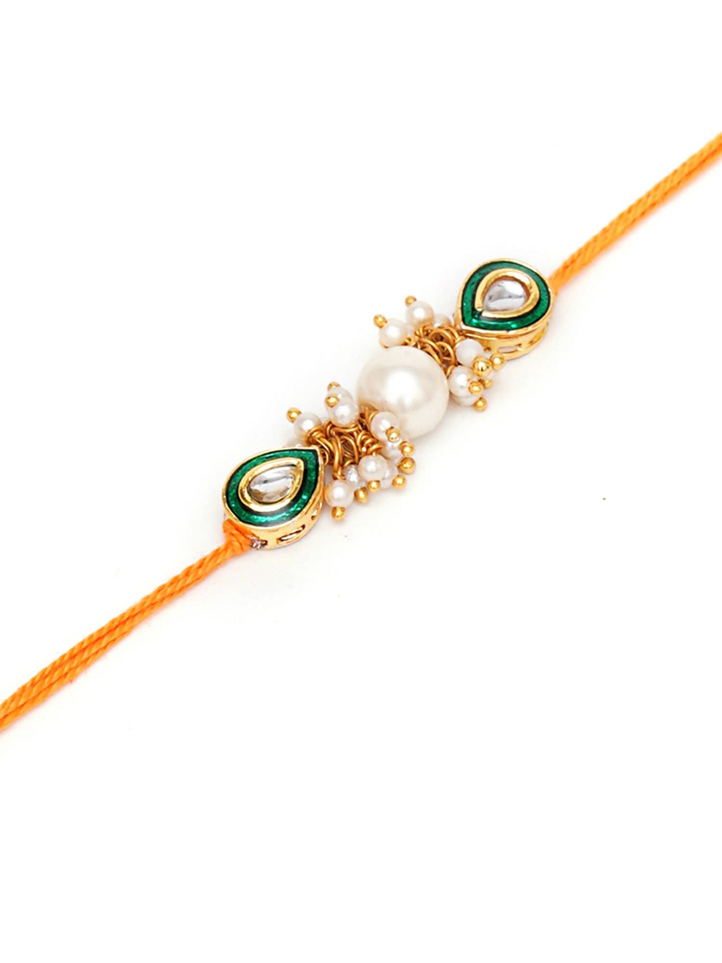 Designer kundan Rakhi - Ruby Raang