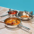 Vinod Stainless Steel Modena Cookware Set 3 Piece Induction Friendly