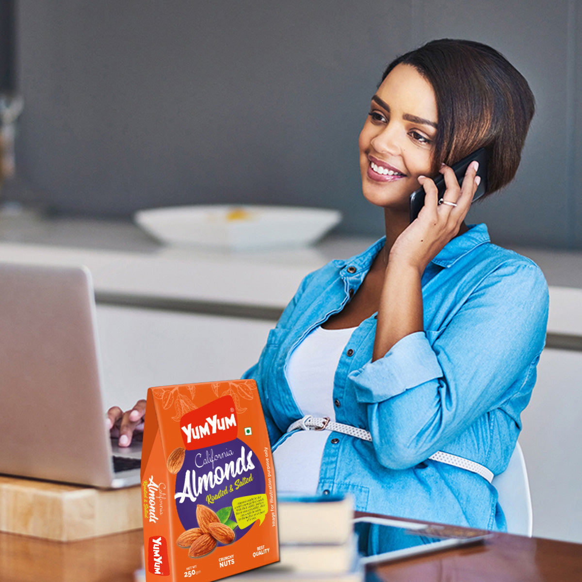 Yum Yum California Roasted & Salted Almonds Box