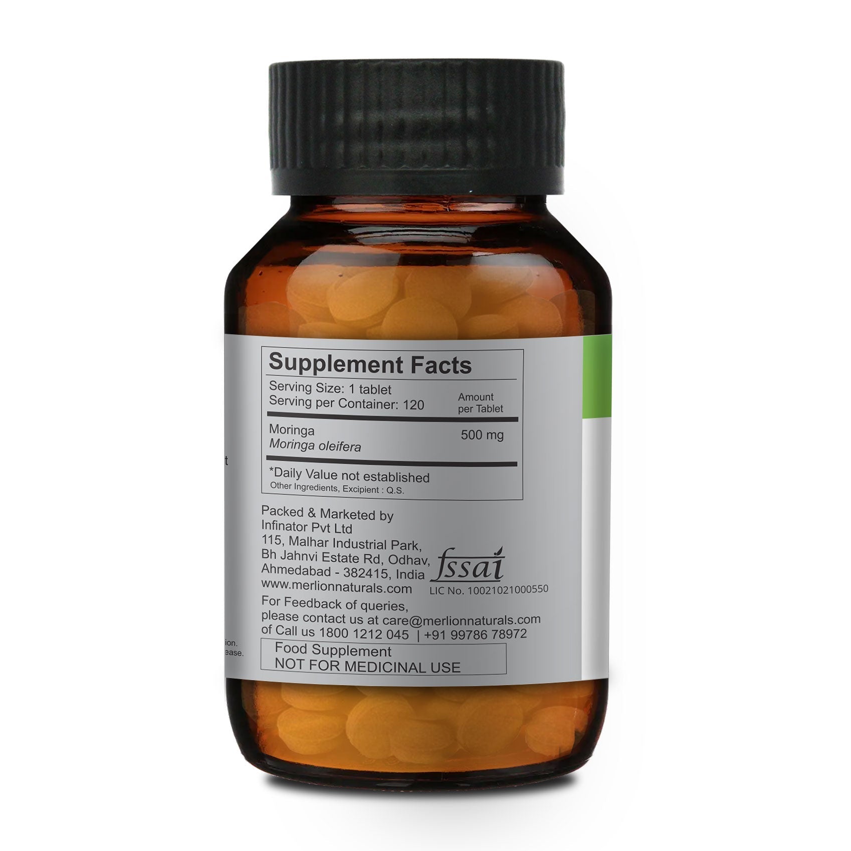 Merlion Naturals Moringa Extract Tablets Moringa oleifera 500mg